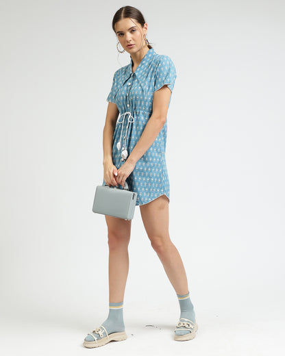 Blue Barbie shirtdress