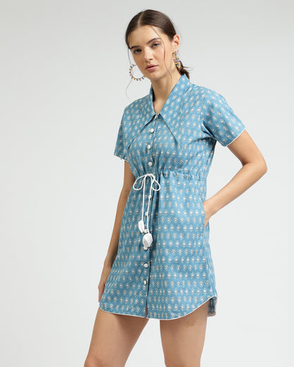 Blue Barbie shirtdress