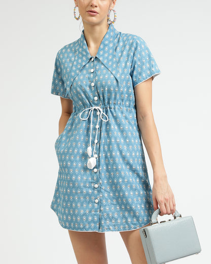 Blue Barbie shirtdress