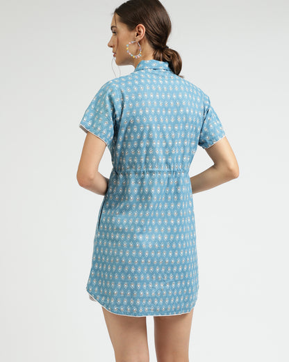 Blue Barbie shirtdress