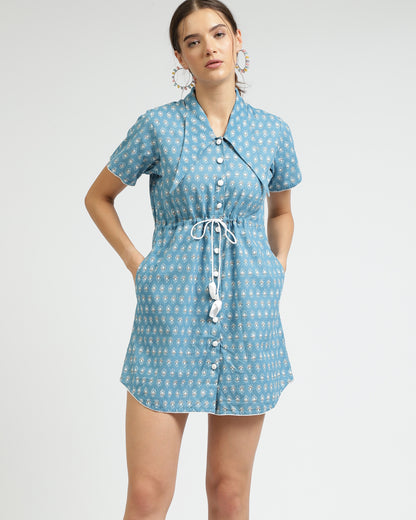 Blue Barbie shirtdress