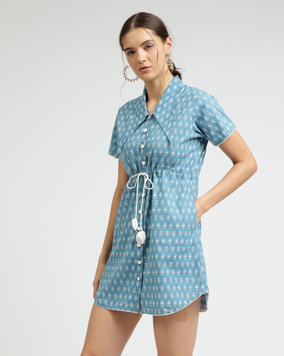 Blue Barbie shirtdress