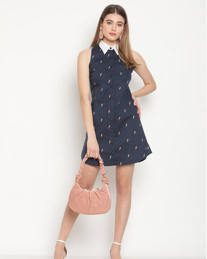 Blue Bird mini shirt dress